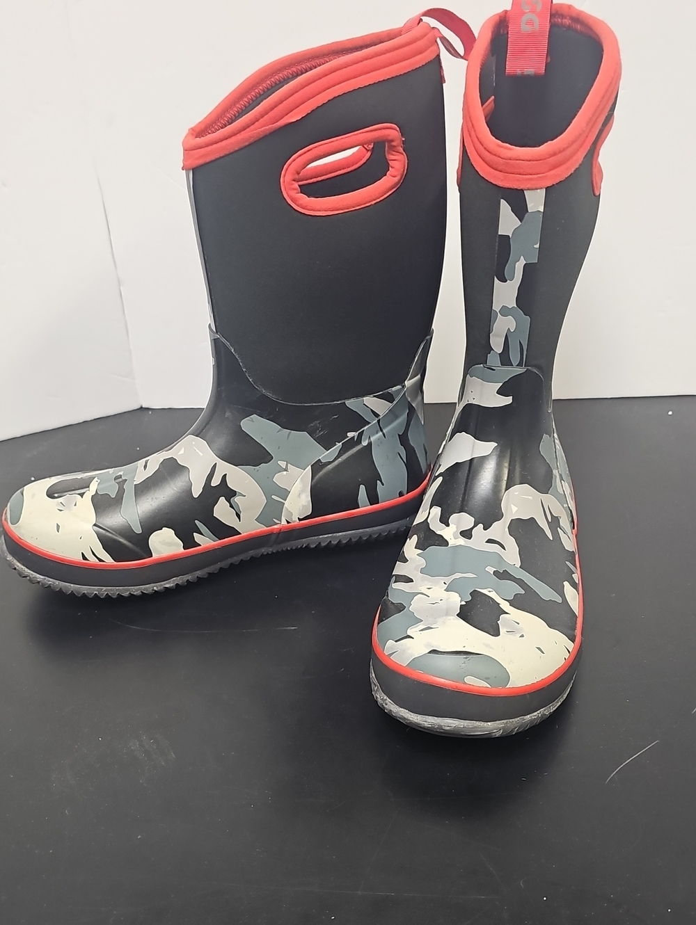 DSG Men's Camo Rain & Snow Boots with Red Trim